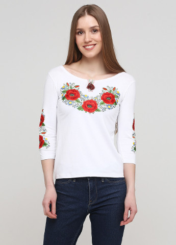Жіноча вишита футболка Маків Цвіт Melanika (250206176)