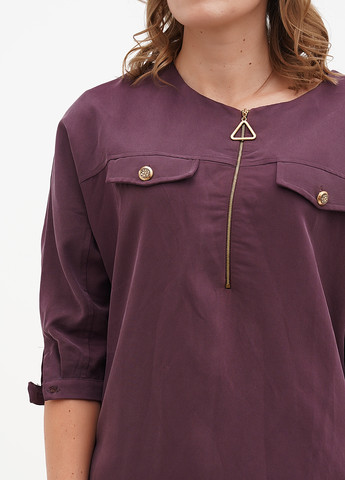 Сливовое кэжуал платье Sassofono однотонное