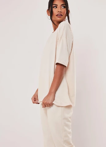 Бежевый летний комплект (футболка, брюки) Missguided