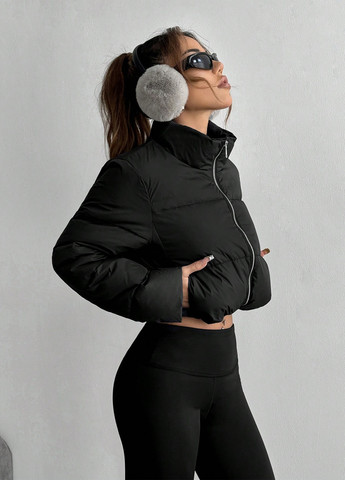 Черная демисезонная куртка SHEIN