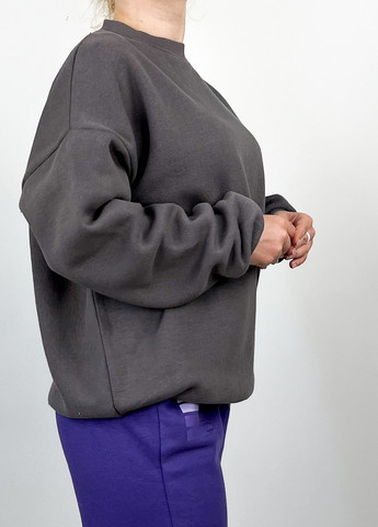 Сірий світшот PrettyLittleThing однотонний без декору (297223826)