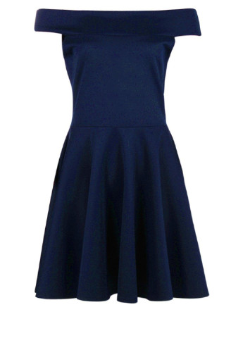 Темно-синее кэжуал платье Boohoo однотонное