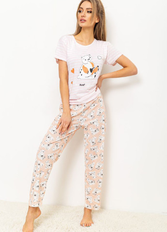 Персиковая всесезон пижама (футболка, брюки) футболка + брюки Ager