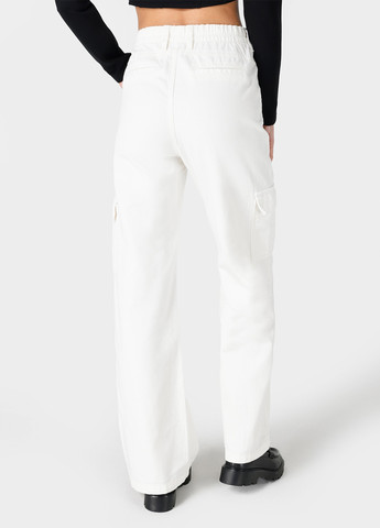 Белые кэжуал демисезонные прямые брюки Colin's
