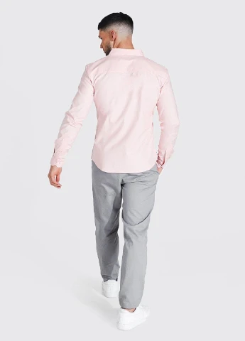 Розовая рубашка однотонная Boohoo