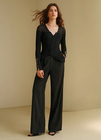 Черный демисезонный пуловер пуловер SHEIN