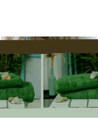 No Brand полотенце mirson набор банный №5009 softness military 50x90, 70x140 (2200003183016) зеленый производство - Украина
