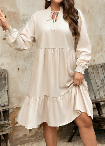 Молочна кежуал сукня а-силует SHEIN однотонна