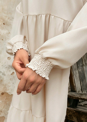 Молочна кежуал сукня а-силует SHEIN однотонна