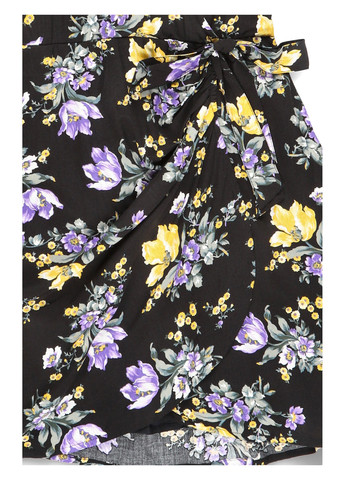 Чорна кежуал сукня на запах Abercrombie & Fitch з квітковим принтом