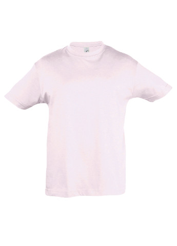 Бледно-розовая летняя футболка с коротким рукавом Sol's