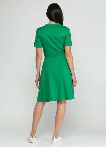 Зеленое кэжуал платье Florens однотонное