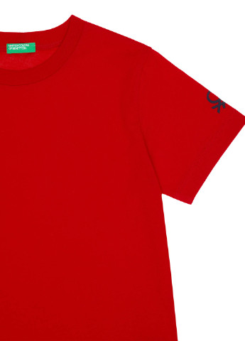 Темно-червона літня футболка United Colors of Benetton