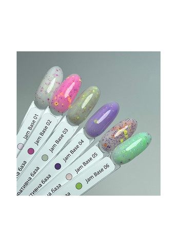 Рожева база Jam Base 02, для манікюру з різнокольоровим декором, 10 г Izzy (363030576)