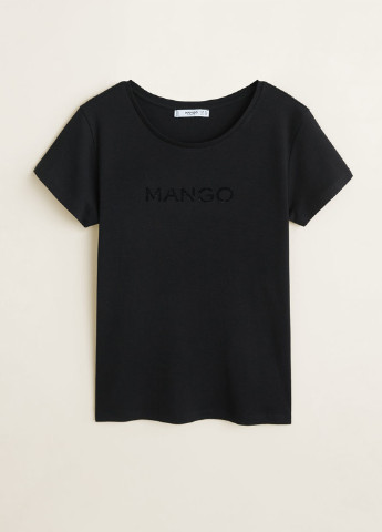 Чорна літня футболка Mango