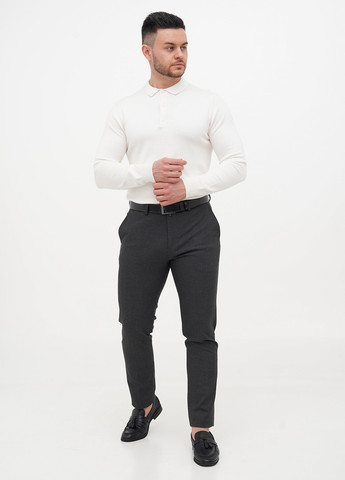 Белая футболка-поло для мужчин Trend Collection однотонная