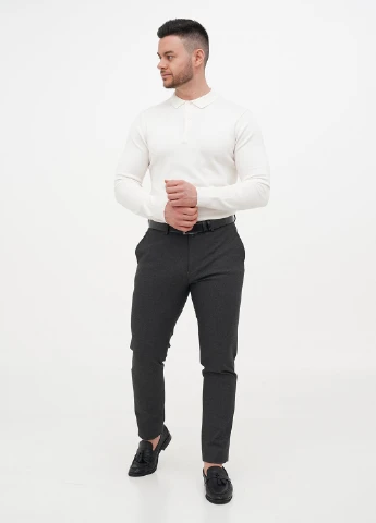 Белая футболка-поло для мужчин Trend Collection однотонная