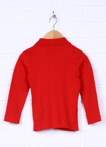 Красная детская футболка-поло для девочки Nucleo с надписью