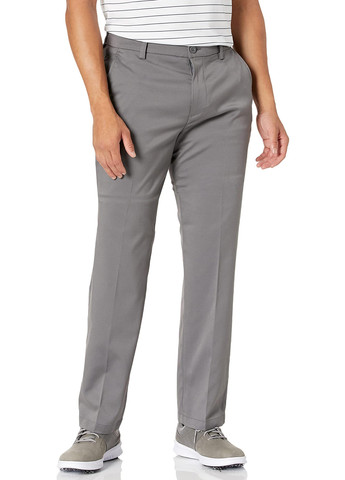 Серые кэжуал демисезонные прямые брюки Amazon Essentials