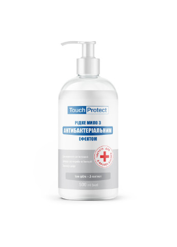 Жидкое мыло с антибактериальным эффектом Ионы серебра-Д-пантенол 500 мл Touch Protect (251847904)