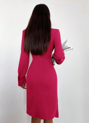 Малиновое кэжуал платье футляр SHEIN однотонное