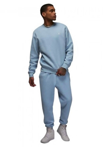 Голубой свитшот fj7776-436 Jordan однотонный вышивка (319353111)