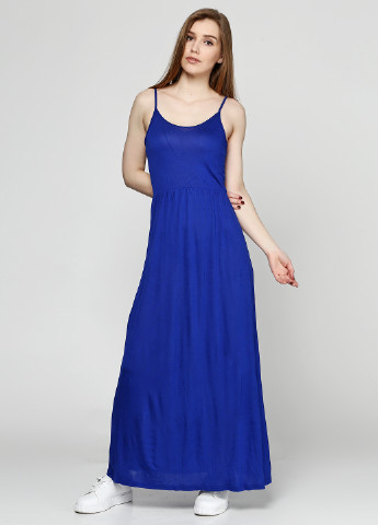 Синее кэжуал платье H&M однотонное