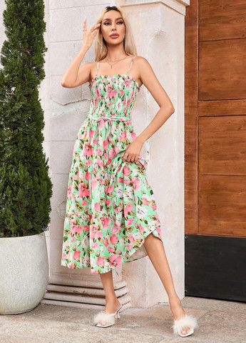 Комбінована кежуал сукня SHEIN з квітковим принтом