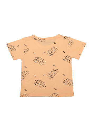 Оранжевая демисезонная футболка для мальчика короткий рукав Фламинго Текстиль