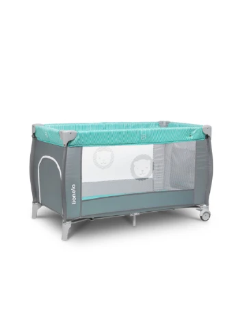 Ліжечко-манеж SVEN PLUS TURQUOISE/GREY, 125x65x77 см Lionelo (228856822)