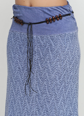 Синяя кэжуал фактурная юбка Made in Italy а-силуэта (трапеция)
