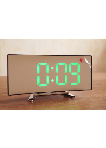 Электронные цифровые зеркальные настольные часы с зелёной LED подсветкой будильник температура дата (472948-Prob) Francesco Marconi (252564703)