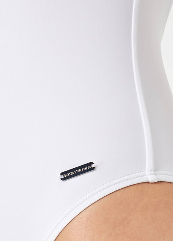 Білий літній купальник суцільний Emporio Armani