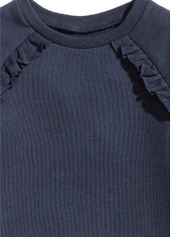 H&M свитшот темно-синий кэжуал