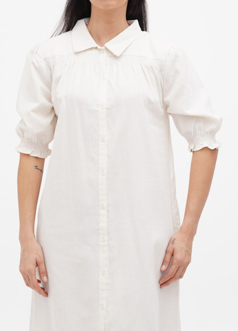 Молочное кэжуал платье рубашка Gai & Lisva однотонное