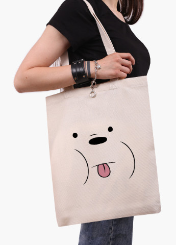 Еко сумка шоппер біла Білий ведмідь Вся правда про ведмедів (We Bare Bears) (9227-2662-WT-1) екосумка шопер 41*35 см MobiPrint (216642054)