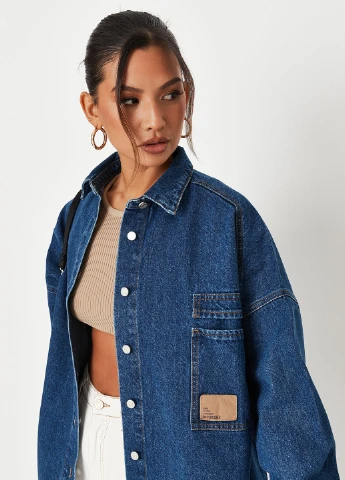Синяя джинсовая рубашка однотонная Missguided