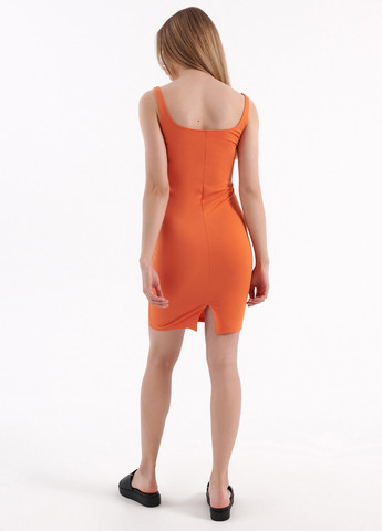 Оранжевое кэжуал платье платье-майка House однотонное