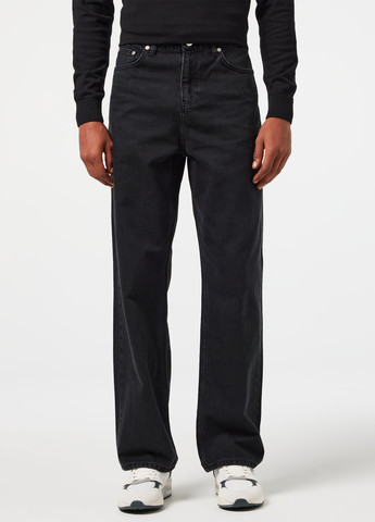 Черные демисезонные прямые джинсы Lacoste