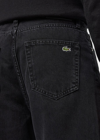 Черные демисезонные прямые джинсы Lacoste