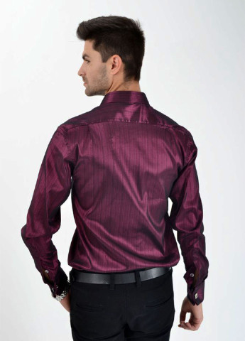 Бордовая кэжуал рубашка однотонная Ager с длинным рукавом