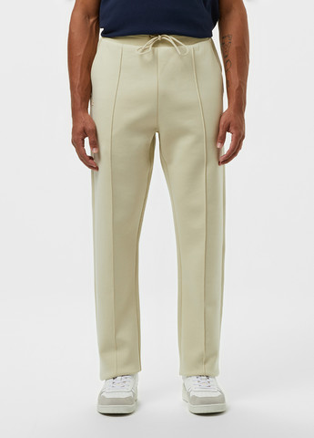 Бежевые спортивные демисезонные прямые брюки Lacoste