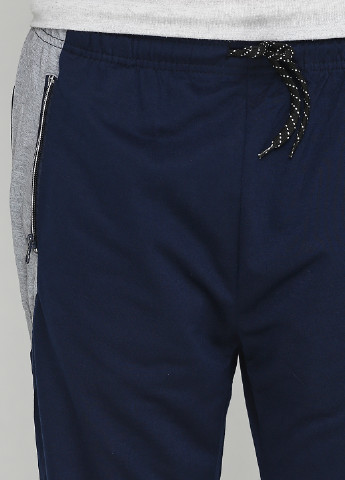 Темно-синие спортивные демисезонные со средней талией брюки Linte Bob