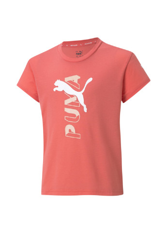 Розовая демисезонная детская футболка modern sports logo youth tee Puma