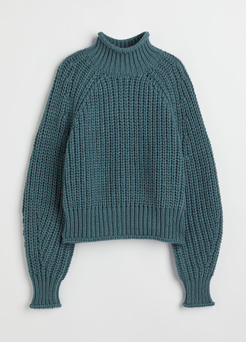 Темно-бірюзовий демісезонний светр H&M