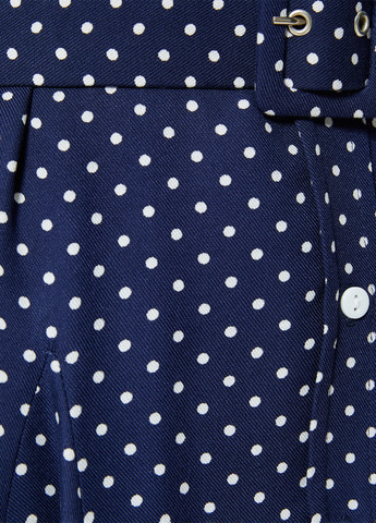 Темно-синее кэжуал платье клеш KOTON в горошек