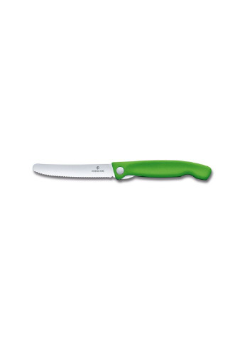 Кухонный нож SwissClassic Foldable Paring 11 см Serrated Green (6.7836.F4B) Victorinox (254082958)