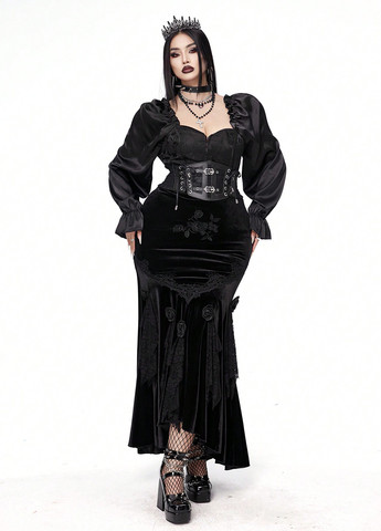 Чорна блуза SHEIN