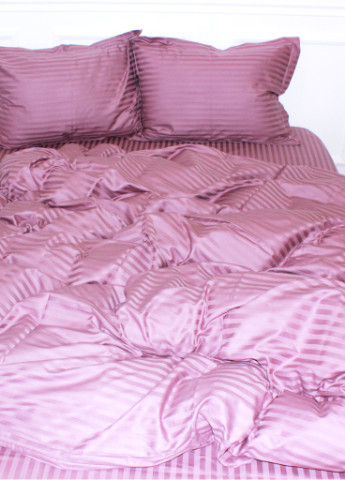 Постельное белье Satin Stripe 30-0008 Smoky Pink 200х220 Евро (2200005250303) Mirson (254012849)