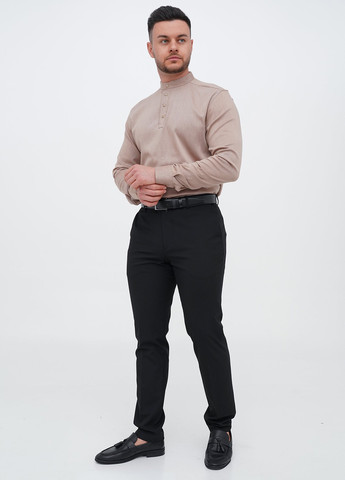 Бежевая кэжуал, классическая рубашка однотонная Trend Collection